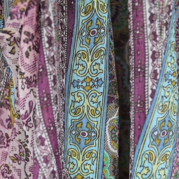 Susan Graver Semi Sheer Mixed Print Long Overlay Small - Picture 8 of 9